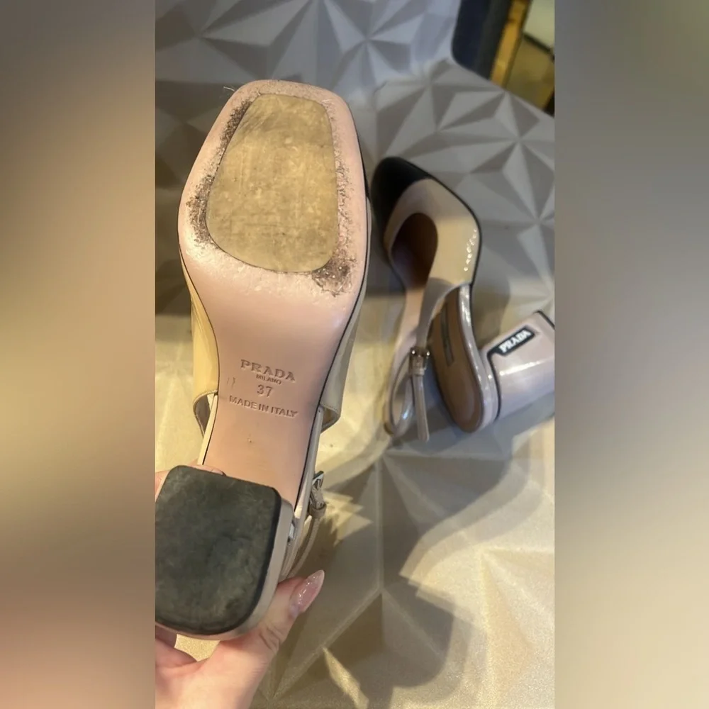 Prada Nude Patent Leather Pumps size EU37